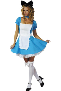 Карнавальный костюм Мисс Алиса в стране чудес взрослый