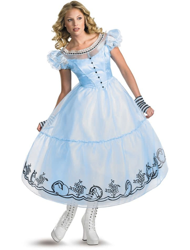 Роскошный костюм Алисы "Алиса в стране чудес" взрослый