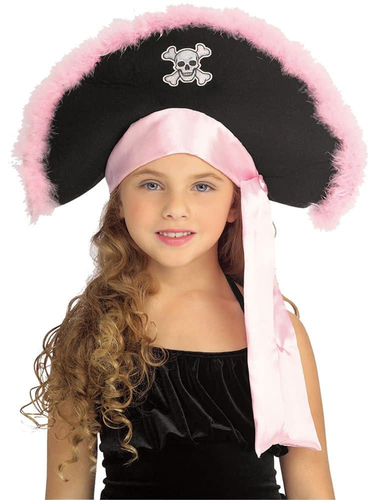 Розовая пиратская шляпа