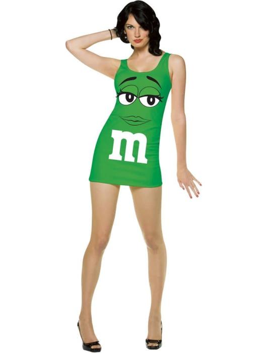 Костюм M&M взрослый зелёный