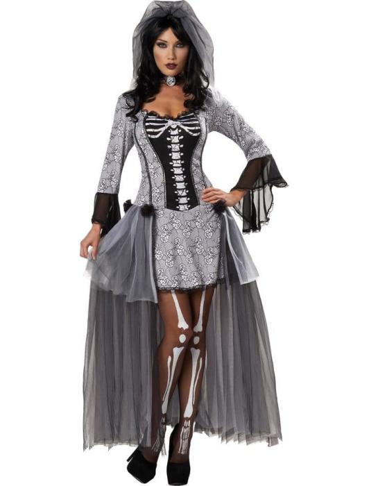 Карнавальный костюм Невеста Скелета большой