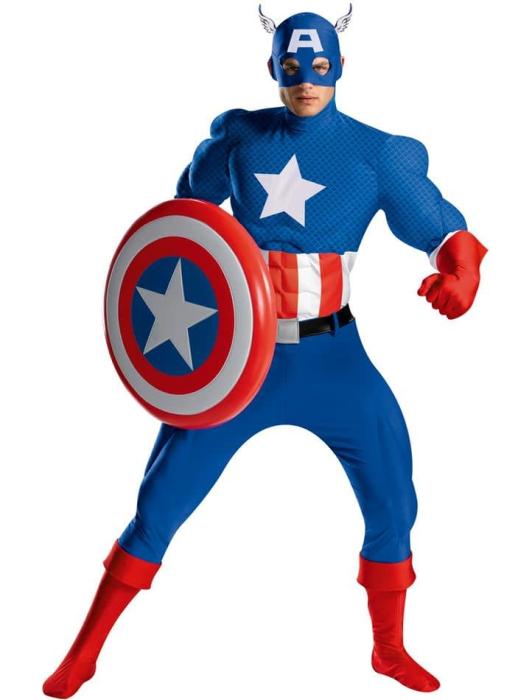 Костюм Супергерой Капитан Америка взрослый