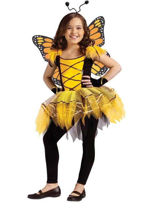 Карнавальный костюм желтой бабочки детский