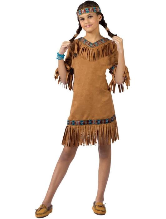 Карнавальный костюм индейца для девочки
