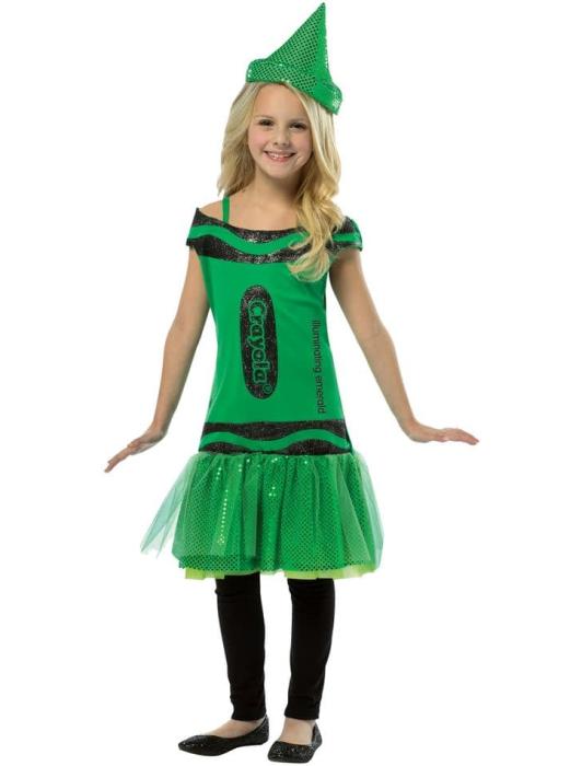 Карнавальный костюм карандаш Crayola зелёный для девочек