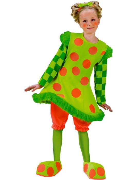 Карнавальный костюм смешной клоунессы детский