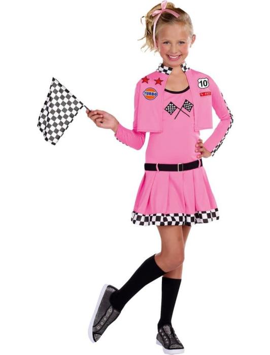 Карнавальный костюм девушки - гонщика детский