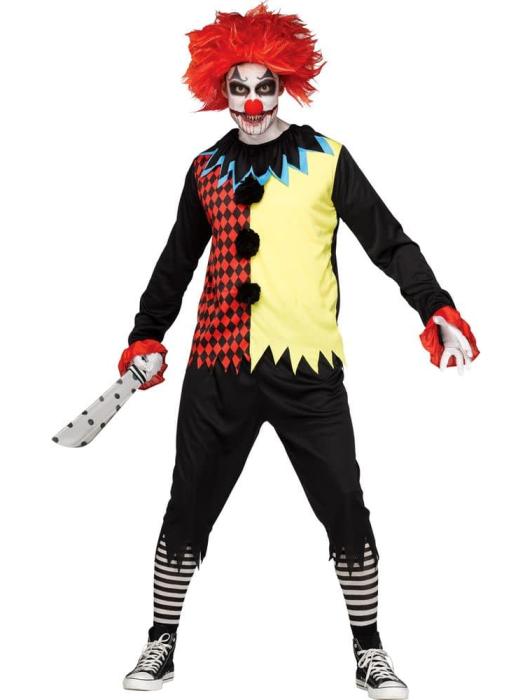 Карнавальный костюм Пугающий клоун взрослый