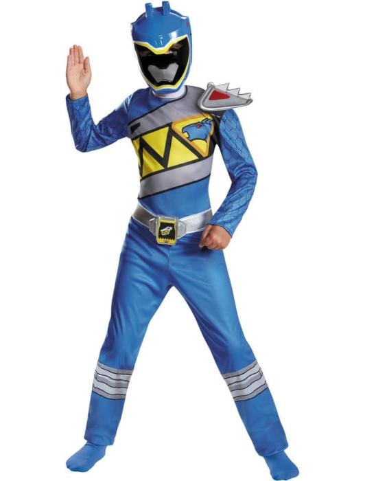 Карнавальный костюм Рейнджера Дино голубой детский