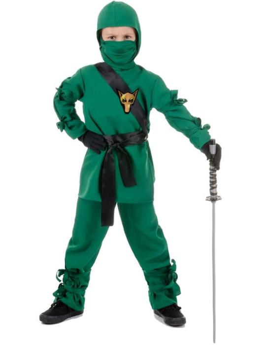 Карнавальный костюм зелёный ниндзя детский