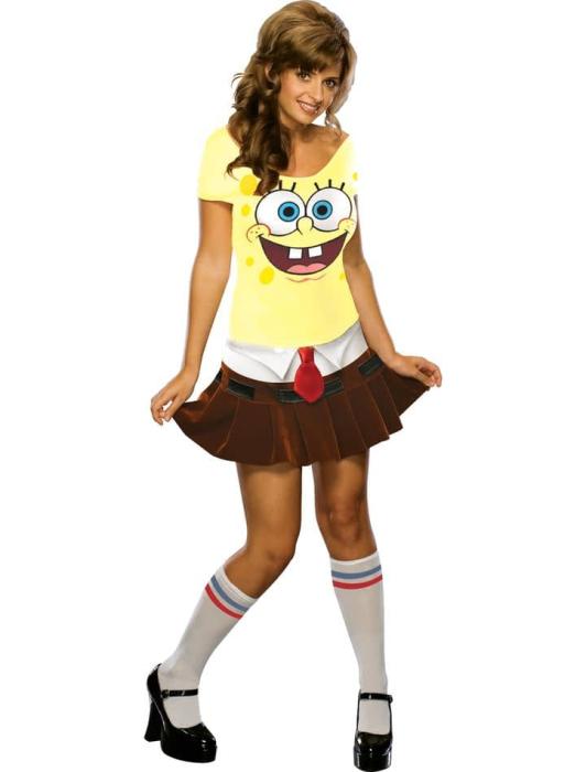 Женский карнавальный костюм Спанч Боб взрослый