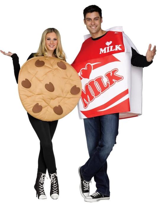 Костюмы для пары Молоко с печеньем взрослые
