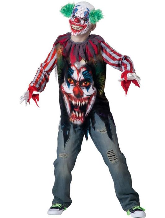 Карнавальный костюм страшного клоуна детский