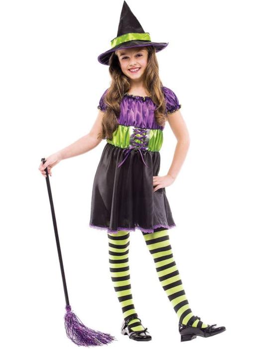 Карнавальный костюм веселой ведьмы детский