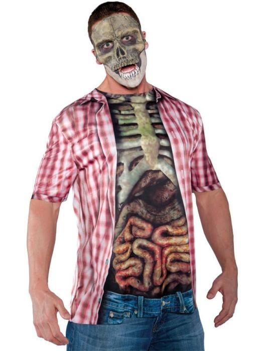 Рубашка скелет взрослый