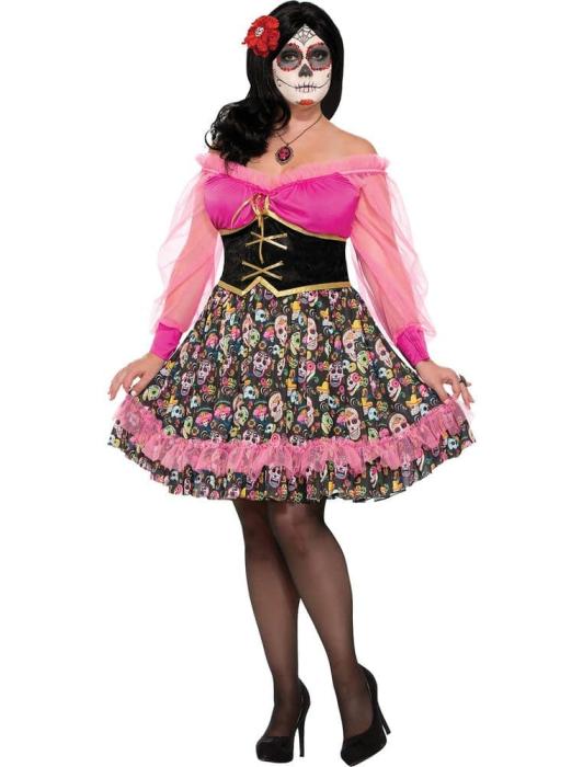 Женский карнавальный костюм День Мёртвых взрослый