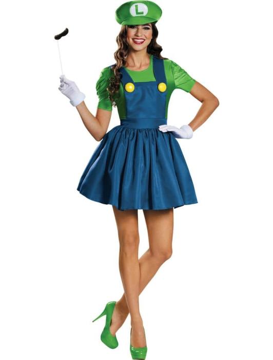 Женский набор Луиджи "Супербратья Марио" взрослый
