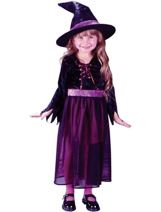 Карнавальный костюм волшебницы пурпурное