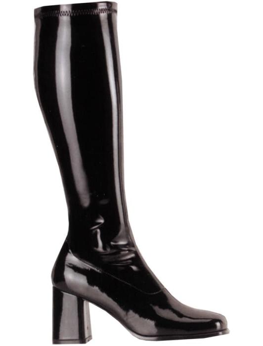 Сапоги Гоугоу чёрные на толстом каблуке