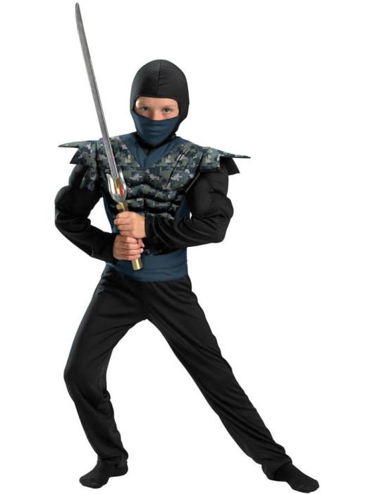 Карнавальный костюм Ниндзя в черном детский