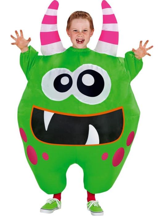 Детский надувной костюм Зеленый монстрик