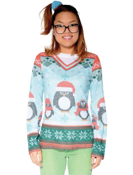 Рождетсвенский свитер с принтом