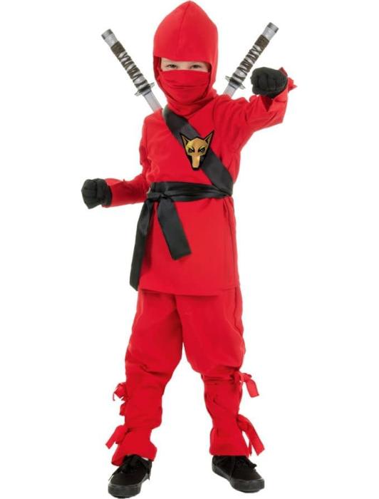 Карнавальный костюм красный ниндзя детский
