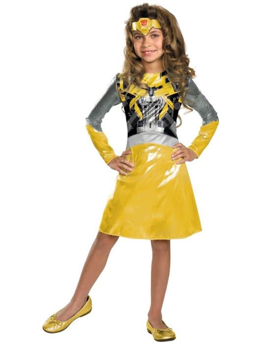 Карнавальный костюм девушки Бамблби "Трансформеры" детский