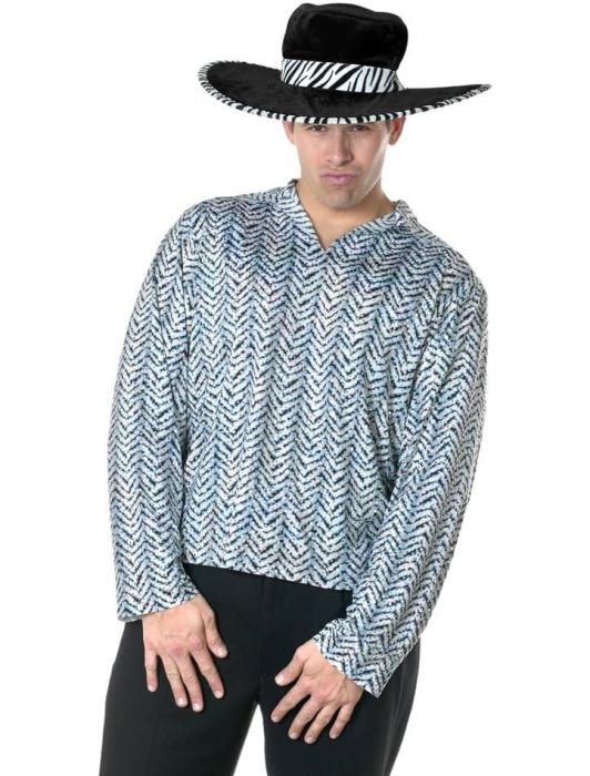 Рубашка серебряная