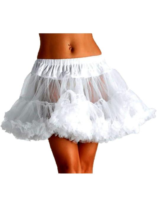 Белая нижняя юбка тюлевая