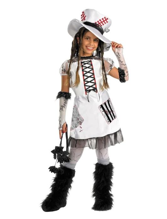 Карнавальный костюм невеста зомби детский