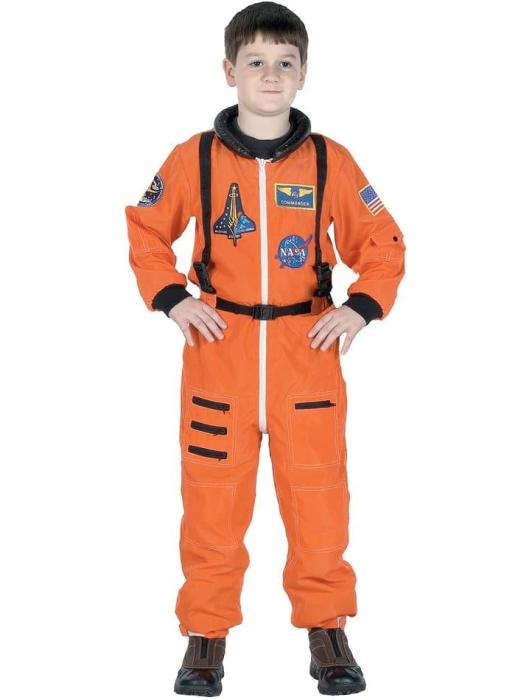 Карнавальный оранжевый костюм астронавта детский