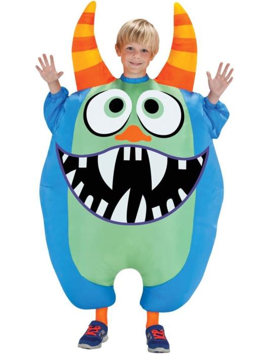Детский надувной костюм Синий монстрик