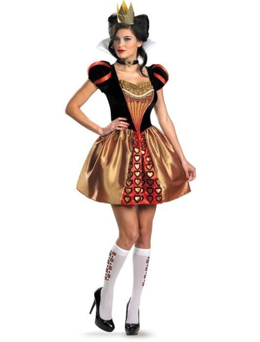 Костюм Красная королева "Алиса в стране чудес" взрослый
