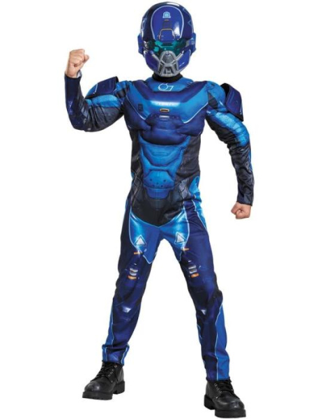 Карнавальный костюм Синий Спартанец "Хало" детский