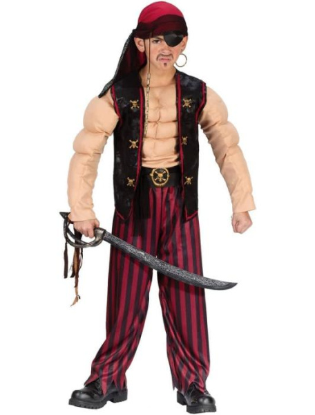 Карнавальный костюм мускулистого пирата детский