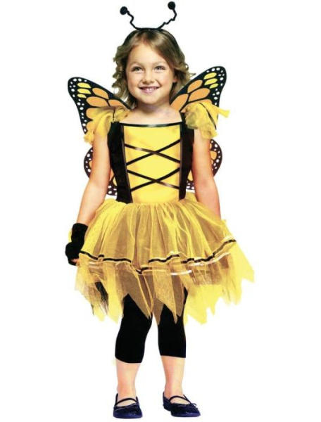 Карнавальный костюм бабочки желтый для малышей
