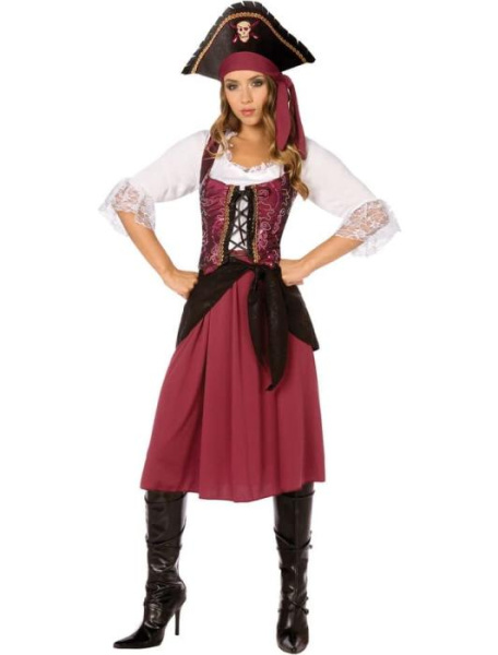 Костюм Бургундская Пиратская девушка взрослый