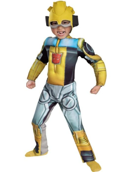 Карнавальный костюм Бамблби "Трансформеры" с мускулами для малышей