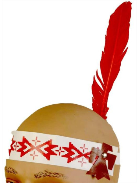 Индийский головной убор с пером