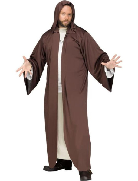 Коричневая мантия с капюшоном взрослая