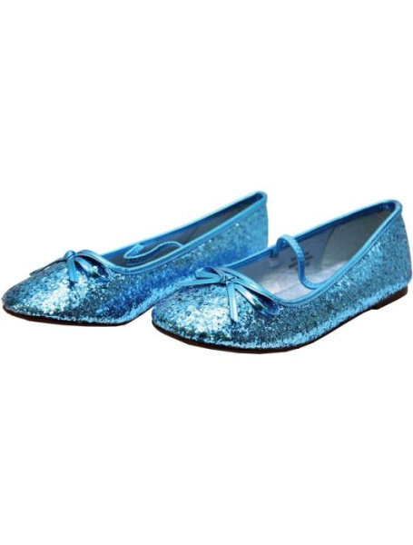 Балетки с блёстками золотые