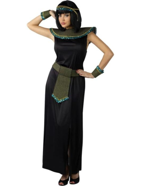 Костюм Клеопатра взрослый чёрный/золотой