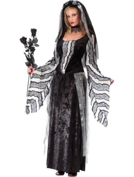 Карнавальный костюм Черная роза взрослый