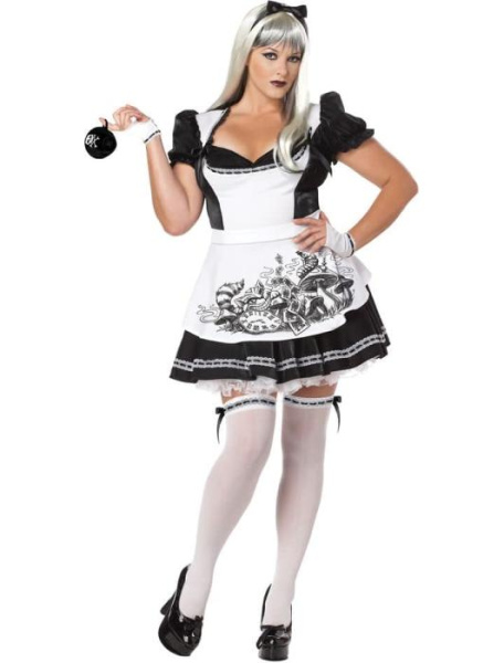 Карнавальный костюм Чёрная Алиса в стране чудес большой