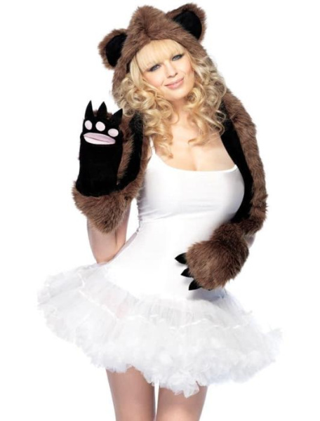 Головной убор с шарфом Медведь