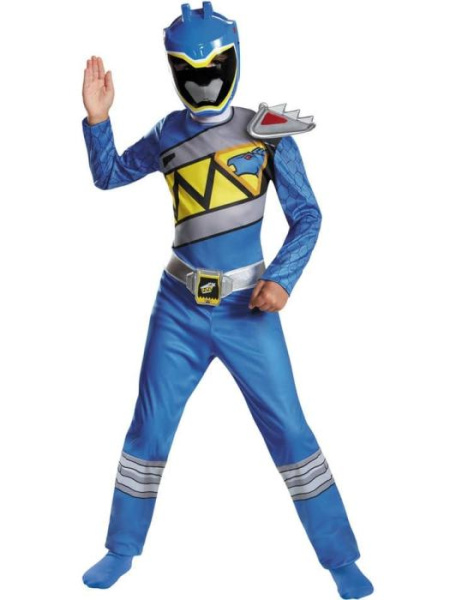 Карнавальный костюм Рейнджера Дино голубой детский