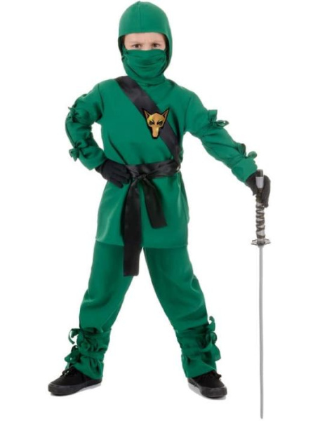 Карнавальный костюм зелёный ниндзя детский