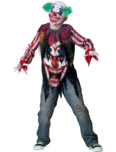 Карнавальный костюм страшного клоуна детский