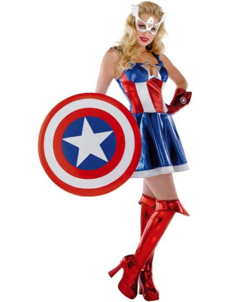 Карнавальный костюм Капитан Америка женский